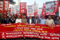 গণতান্ত্রিক অধিকার হরণ না করার দাবিতে শুক্রবার জাতীয় প্রেসক্লাবের সামনে বিক্ষোভ সমাবেশ ও মিছিল করে সিপিবি, বাসদ-পিএনএস