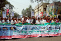 মঙ্গলবার রাজধানীর শাহাবাগ থেকে “শান্তি প্রতিষ্ঠায় –পদযাত্রা” র্যালি করে কয়েকটি সংগঠন -পিএনএস