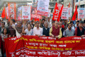 শুক্রবার জাতীয় প্রেস ক্লাবের সামনে সি পি বি ও বাসদের বিভিন্ন দাবিতে অবস্থান কর্মসূচীতে বক্তব্য রাখেন ডাঃ কামাল হোসেন - পিএনএস