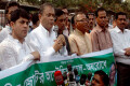 বিভিন্ন দাবিতে সোমবার জাতীয় প্রেসক্লাবের সামনে মানব বন্ধন করে বাংলাদেশ স্বাধীনতা পরিষদ –পিএনএস