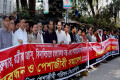 গনতন্ত্র, ভোটাধিকার পুনরুদ্ধার ,বিনা বিচারে হত্যাকাণ্ড বন্ধ সহ বিভিন্ন দাবিতে শনিবার জাতীয় প্রেসক্লাবের সামনে মানব বন্ধন করে বাংলাদেশ সম্মিলিত পেশাজীবী পরিষদ –পিএনএস