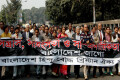 বিভিন্ন দাবিতে শুক্রবার জাতীয় প্রেসক্লাবের সামনে মানব বন্ধন ও বিক্ষোভ মিছিল করে বাংলাদেশ হিন্দু, বৌদ্ধ খৃষ্টান ঐক্য পরিষদ - পিএনএস