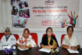 শুক্রবার জাতীয় প্রেসক্লাবে কর্মজীবী নারী আয়োজিত পোশাক শিল্পের নারী শ্রমিকদের শিশুদের জন্য দিবা-যত্ন কেন্দ্রঃ বাস্তবতা এবং করণীয় শীর্ষক সেমিনারে উপস্থিত অতিথিবৃন্দ –পিএনএস