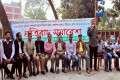 বি এফ ইউ জের সভাপতি শওকত মাহমুদের বিরুদ্ধে ষড়যন্ত্রমূলক মামলা প্রত্যাহার সহ বিভিন্ন দাবিতে বৃহস্পতিবার জাতীয় প্রেসক্লাব চত্বরে প্রতিবাদ সমাবেশে বক্তব্য রাখেন সাংবাদিক নেতা রুহুল আমিন গাজী - পিএনএস