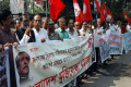 বিভিন্ন দাবিতে রবিবার জাতীয় প্রেসক্লাবের সামনে মানব বন্ধন করে বাংলাদেশ মুক্তিযোদ্ধা মহাজোট -পিএনএস