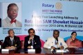 মঙ্গলবার জাতীয় প্রেসক্লাবে রোটারী ক্লাব অব ঢাকা আয়োজিত সংবাদ সম্মেলনে উপস্থিত অতিথিবৃন্দ –পিএনএস
