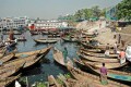 খেয়া পারাপারের জন্য অলস সময় পার করছে ঘাটের মাঝিরা। সদরঘাট থেকে তোলা ছবি