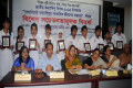 বুধবার জাতীয় প্রেসক্লাবে জাতীয় কন্যাশিশু ও এডভোকেসি ফোরাম এবং ডিবেট ফর ডেমোক্রেসি আয়োজিত সচেতনতামূলক বিতর্ক অনুষ্ঠানে উপস্থিত অতিথিবৃন্দ । -পিএনএস।