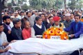 সোমবার জাতীয় প্রেসক্লাবে সাংবাদিক জগলুল আহমেদের মরদেহে ফুল দিয়ে সম্মান জানায় ঢাকা সাংবাদিক ইউনিওন-পিএনএস