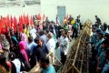 বিভিন্ন দাবিতে কয়েকটি মন্ত্রনালয়ে গার্মেন্টস শ্রমিক ফেডারেশন মিছিল করে স্বারক লিপি প্রদান করতে গেলে পুলিশি বাধা-পিএনএস