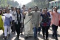 জামায়াতের ডাকা হরতালের প্রতিবাদে বৃহস্পতিবার শাহবাগে গণজাগরণমঞ্চের সমাবেশ ও বিক্ষোভ মিছিল করে-পিএনএস