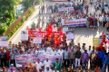 গাজায় ইসরাইলি গণহত্যা বন্দের দাবিতে শুক্রবার রাজধানীতে বিক্ষোভ মিছিল করে প্যালেস্টাইন-ইরাক সংহতি পরিষদ