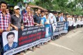 মঙ্গলবার ধানমন্ডি আইডিয়াল কলেজের প্রথম বর্ষের ছাত্র অভিক হত্যাকারীদের গ্রেফতার ও দৃষ্টান্তমূলক শাস্তির দাবিতে জাতীয় প্রেসক্লাবের সামনে মানববন্ধন-পিএনএস