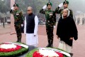 রবিবার শহীদ বিদ্ধিজীবী সৃতিসৌধে শহীদ বুদ্ধিজীবি দিবস উপলক্ষে ফুলদিয়ে শ্রদ্ধা জানান রাষ্ট্রপতি এডভোকেট আব্দুল হামিদ ও প্রধানমন্ত্রী শেখ হাসিনা-পিএনএস