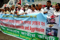 ফিলিস্তিনে ইসরায়েলি গণহত্যা বন্দের দাবিতে মঙ্গলবার জাতীয় প্রেসক্লাবের সামনে আগ্রাসন প্রতিরোধ জাতীয় কমিটির মানববন্ধনে বক্তব্য রাখেন বিএনপির স্থায়ী কমিটির সদস্য আ.স.ম হান্নান শাহ-পিএনএস