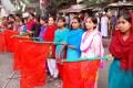 তাজরিন ও রানা প্লাজার ঘটনায় বিচারের দাবিসহ বিভিন্ন দাবিতে রবিবার জাতীয় প্রেসক্লাবের সামনে মানববন্ধন করে টেক্সটাইল গার্মেন্টস অয়ার্কারস ফেডারেসন-পিএনএস