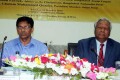 মঙ্গলবার রাজধানীর সিরডাপ মিলনায়তনে ইলেকশন ওয়ার্কিং গ্রুপ আয়োজিত গোলটেবিল আলোচনায় উপস্থিত অতিথিবৃন্দ।-পিএনএস